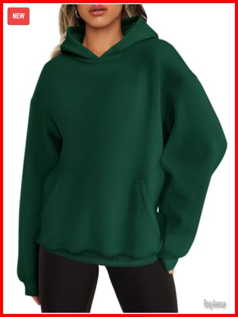 Womens Oversized Fleece Graphic Print Hoodie with Pocket